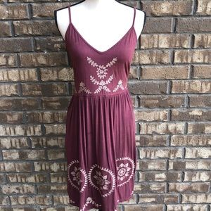 Flowy Embroidered Midi Dress